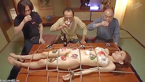 Sashimi On A Bound Japanese Girl